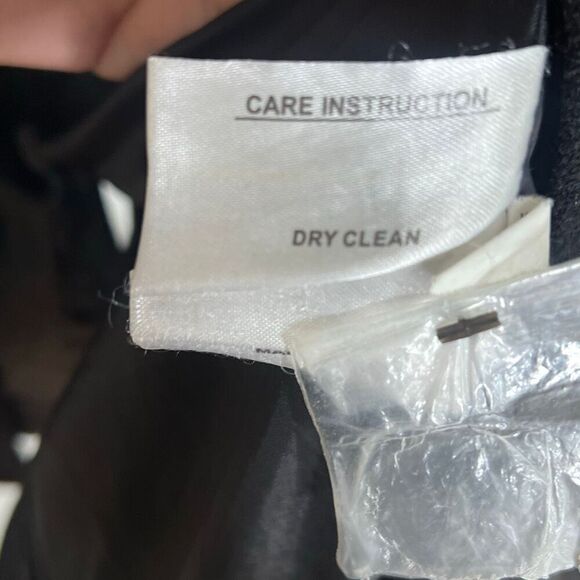 Nine West Wool Blend Single Breasted Long Sleeve Coat Jacket Black Size Large - Picture 7 of 8